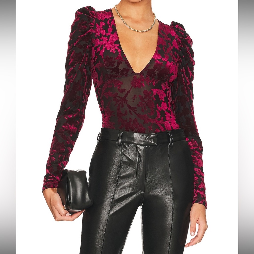 Free People Magic Hour Bodysuit in Midnight Combo